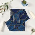 thumbnail image 6 of 3 Piece Bath Towels Set Bath Towel, Hand Towel and Face Towel for Bathroom, Gym, Hotel Dark Blue Fan-shaped Pattern, 6 of 8