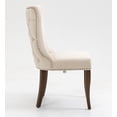 thumbnail image 3 of Set of 6 Wingback Upholstered Dining Chairs with Nailhead Trim, Fabric Side Dining Room Chairs with Tufted Button, Living Room Chairs for Home Kitchen Dining Room (Cream White), 3 of 8