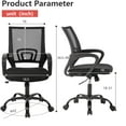 thumbnail image 3 of BestOffice Office Computer Chair Ergonomic Desk Chair Adjustable Comfortable Mid Back Task Rolling Swivel with Lumbar Support for Home Office, Black, 3 of 7