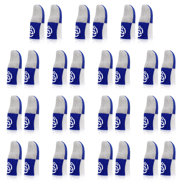 Peggybuy Mobile Finger Sleeve Breathable Sweatproof Finger Thumb Gloves for PUBG (Blue)