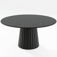 thumbnail image 5 of 60 in. Soild Wood Black Dining Table Round Kitchen Table, 5 of 5