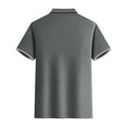 thumbnail image 6 of Polo Shirts for Men Summer Simple Solid Quarter Button Golf Tees Tops Business Casual Vacation Slim Fit Lapel T-Shirts, 6 of 7