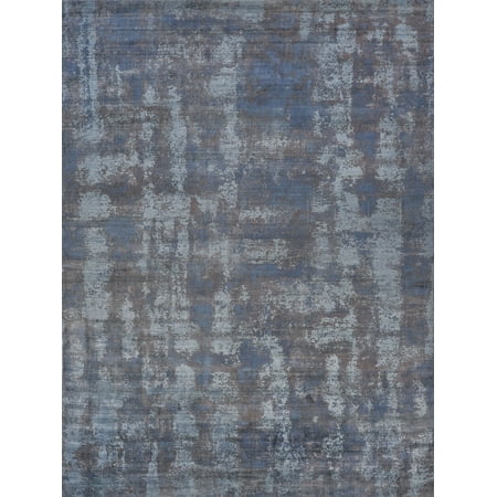 Exquisite Rugs Antolini Blue/Gray Bamboo Silk handloomed Area Rug