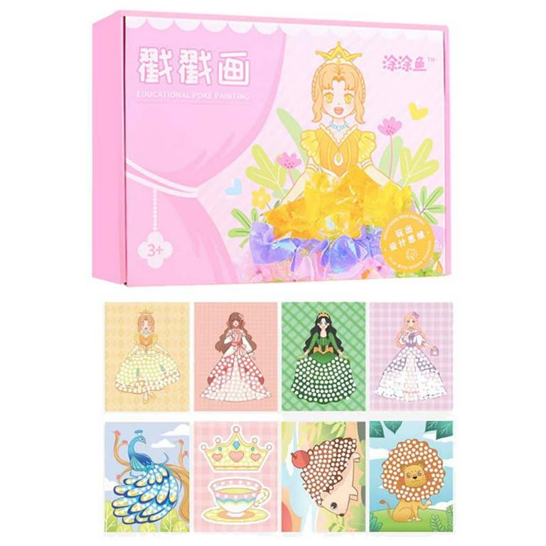 mtvxesu Back to School Sets for Card Making Creative Puzzle Puncture  Painting Children's School Picture Book Stamping School Supplies Clearance  