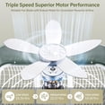 thumbnail image 4 of Ventilador de mesa Box Fan Simple Deluxe de 20 pulgadas y 3 velocidades, color blanco, 4 of 7