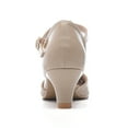 thumbnail image 2 of DADAWEN Women Closed Toe Kitten Heels T-Strap Mary Jane Dress Shoes Nude 10 US, 2 of 6