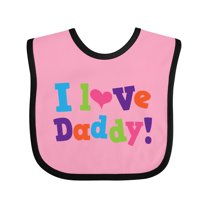 Inktastic I Love Daddy Girls Girls Baby Bib