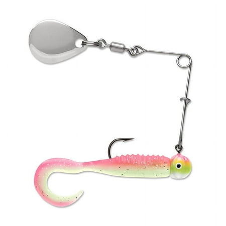 VMC Curl Tail Spinnerbait 1/16 Pink Chartreuse Glow