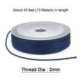 thumbnail image 2 of Unique Bargains Twisted Nylon Twine Thread Beading Cord 2mm 13M/43 Feet Extra Strong Braided Nylon String, Dark Blue, 2 of 6