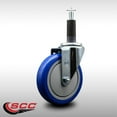 thumbnail image 2 of 5 Inch SS Blue Poly Wheel Swivel 1 Inch Expanding Stem Caster SCC, 2 of 2