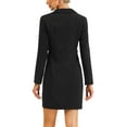 thumbnail image 3 of MODA NOVA Juniors Elegant Blazer  Wear-to-Work Dress with Pockets, 3 of 5