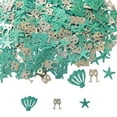 thumbnail image 2 of 15g Mermaid Seashell Glitter PVC Table Confetti for Wedding, Birthday, Bridal Shower, Valentines Party Decorations (Blue), 2 of 6