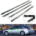 thumbnail image 2 of New Hot Sale 4Pcs Chrome Side Window Molding Weatherstrip Trim For 2009-2014 Acura TSX Sedan, 2 of 5