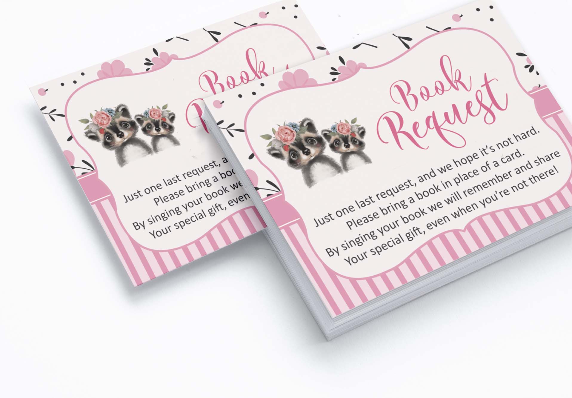 Inkdotpot Set Of 30Raccoon Baby Shower Invitations-Diaper Raffle Tickets And Baby Shower Book Request Cards Jungle Animals Invites Its A Boy Its A Girl