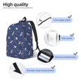 thumbnail image 3 of Yiaed Squirrel Flower Print Print Laptop Backpack Travel Canvas Backpack Vintage Aesthetic Backpack for School Knapsack Backpack Backpack for School-Small, 3 of 5