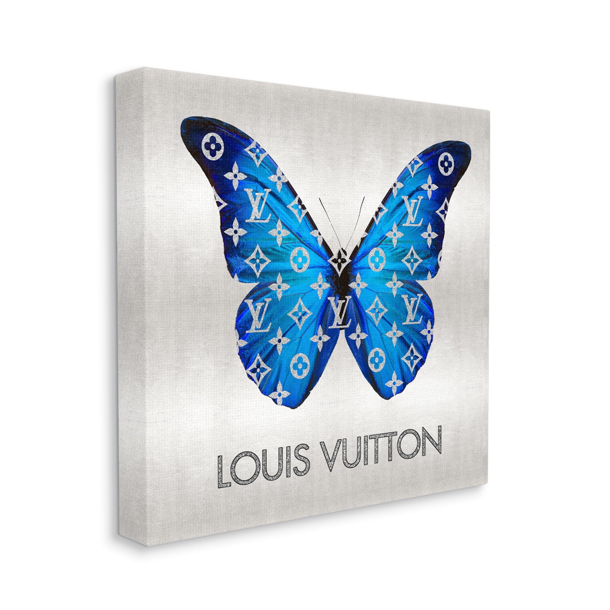Stupell Industries Fashion Logo Butterfly Animals & Insects Painting Gallery Wrapped Canvas Print Wall Art, 24 x 24