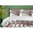 thumbnail image 4 of Ambesonne Vintage Duvet Cover Sets, Antique Column Roman, 2-King, Burgundy and White, 4 of 7