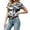 Black-e, variant on TGPMGRZ Cow Shirts for Women, Cow Print Western Country Concert Tops Short Sleeve Crew Neck Graphic Tee