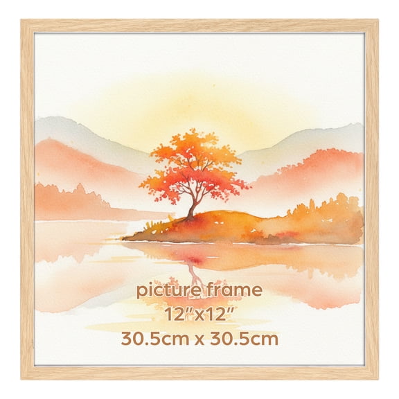 12x12 Picture Frame with Mat for 9.5x10.7 Photo, Beige