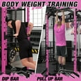 thumbnail image 6 of Mikolo Power Rack Cage with LAT Pulldown System,1200LBS Capacity Power Rack, Multi-Functional Squat Rack with 13-Level Adjustable Height and J-Hooks, Dip Bars, T-Bar, Gym Equipment (Limited Edition), 6 of 8