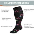 thumbnail image 4 of 1Pairs Plus Size Compression Socks for Women& Men 15-20mmHg Wide Calf Knee High Socks, 4 of 7