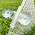 thumbnail image 2 of 3x2.1 Inch PVC Aquarium Suction Cup Divider Clips, Fish Tank Isolation Mesh Board Fixing Brackets, Durable Glass Holding Clamps for Aquatic Breeding Partition and Fish Tank Decor Setup,1 Pc,White, 2 of 6