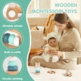 thumbnail image 5 of Freniland Wooden Montessori Toys, 5-Piece Wooden Baby Toy, Koala Baby Rattle, Fox Stacking Ring, Little Fox Push And Pull Toys,Koala Holding Toy, 5 of 10