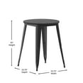 thumbnail image 6 of Flash Furniture Declan Commercial Grade Indoor/Outdoor Dining Table, 23.75" Round All Weather Black Poly Resin Top with Black Steel Base, 6 of 11