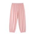 thumbnail image 4 of CPNG Girls and Boys Jogger Sleeping Pants Elastic Waistband Lounge Pants Solid Color Flower Printed Homewear Pants, 4 of 4