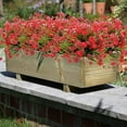 thumbnail image 3 of Coolmade 14" Artificial Flowers 25 Bundles Outdoor Fake Flowers for Decoration UV Resistant Faux Plastic Plants Garden Porch Window Box Décor (Red), 3 of 6