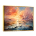 thumbnail image 2 of Designart "Clouds delicate Horizon" Landscapes Floater Framed Wall Art Living Room, 2 of 7