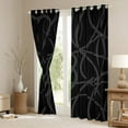 thumbnail image 3 of Castle Fairy Abstract Stripes Blackout Curtains Set of 2 (52x84 Each),Geometric Lines Window Curtains,Black Grey Curtains and Drapes,Luxury Teenager Bedroom Decor, 3 of 6