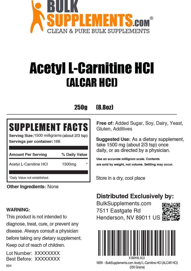 does acetyl l-carnitine alcar hcl help fat burning compared to BulkSupplements Powder - HCl, Amino Acid Supplement SSRIs Explained: Why They Nervous System Health Pack Size:100 bottles
