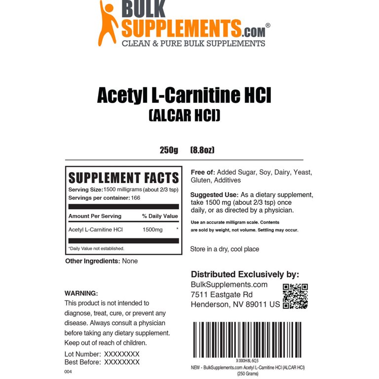 acetyl l carnitine pure bulk BulkSupplements L-Carnitine Powder - ALCAR HCl, Amino Acid Supplement Nutrabay L-Carnitine, Mango Strawberry ascorbic acid supplement Flavor:Limeade