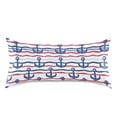 thumbnail image 3 of Blue Anchor Pattern Pillowcase King Size 40''x20'' Satin Double-Sided Print Soft Wrinkle Resistant, 3 of 9