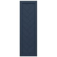 thumbnail image 5 of Ekena Millwork 12"W x 77"H True Fit PVC Single Panel Herringbone Modern Style Fixed Mount Shutters, Starless Night Blue (Per Pair - Hardware Not Included), 5 of 8