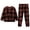 Brown, variant on UJNDER Toddler Kids Plaid Striped Print Round Neck Long Sleeve Top and Pants Loungewear Pajama Set for Baby Boys Girls Kids Pajamas,Grey,3-4 Years