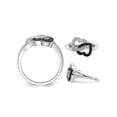 thumbnail image 3 of 1/8 Carat (Ctw) Black & White Diamond Heart Promise Ring in Sterling Silver, 3 of 5