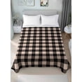 thumbnail image 4 of Twin Flat Sheet 66"x96", Black Plaid Soft Lightweight Bedding Flat Sheets Only, Vintage Country Gray Buffalo Check Gingham Brushed Microfiber Top Bed Sheet, Breathable StainResistant Bedsheets, 4 of 9
