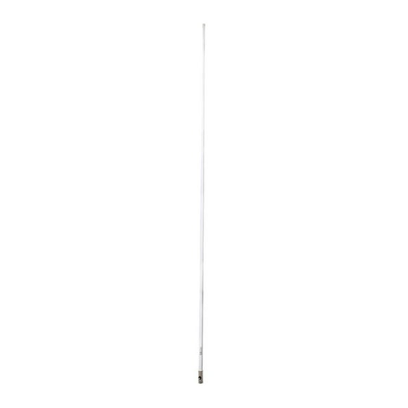 KJM Antenne A786-AMFM AM/FM; Montage en T/dur; Finition Polyuréthane Haute Brillance; Blanc; Acier Inoxydable; Hauteur de 8 Pieds