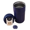 thumbnail image 2 of Taza de café de viaje, taza de café de acero inoxidable 316 con tapa con cordón, pantalla de temperatura, vaso de café aislado , azul, 2 of 9