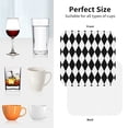 thumbnail image 5 of Leather Coasters with Heat-resistant for Drinks, Black And White Diamonds Cup Coasters Cup Pad Mat for Tabletop Protection, Coffee Table, Office Desk and Housewarming Gift, 5 of 5