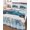 Blue, Aqua, White, variant on Full Size Quilt Bedding Set, Blue Truck Coastal Reversible Summer Quilt 3 Pieces, Summer Beach Coral Starfish Shell Vintage Lightweight Bedspreads Coverlets with 2 Pillow Shams for All Seasons
