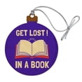 thumbnail image 1 of Get Lost In A Book Read Funny Humor Wood Christmas Tree Holiday Ornament, 1 of 7