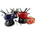 thumbnail image 4 of Swissmar Lucerne Matte Black 10 Piece Cast Iron Fondue Set, Meat Cheese or Chocolate, 4 of 5