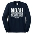 thumbnail image 2 of Wild Bobby Noah Was A Conspiracy Theorist Inspirational/Christian Men Long Sleeve Shirt, Navy, 3X-Large, 2 of 5