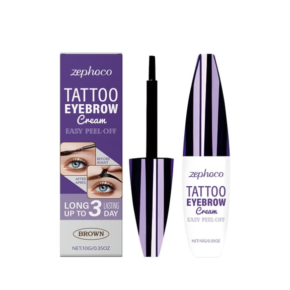 Kokovifyves Tearable Liquid Eyebrow Pencil Waterproof Sweat Proo Tear and Pull Film Natural Hair Flowss Extremely Fine Brush Strokes Long-lasting