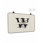 Stove Top Covers for Electric Stove, Letter W Glass Stovetop Cover Protector, Monogram Words Induction Cooktop Protector Oven Mat for Kitchen Countertop 24"x21"