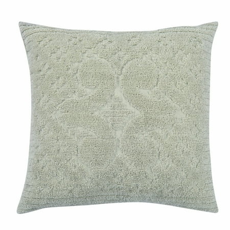 Better Trends 26"x 26" Euro Pillow Sham 100% Cotton Pillow Cover Medallion Design Machine Washable (Sage) Ashton Collection
