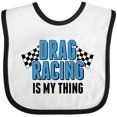 thumbnail image 3 of Inktastic Drag Racing is My Thing with Flags Boys or Girls Baby Bib, 3 of 4